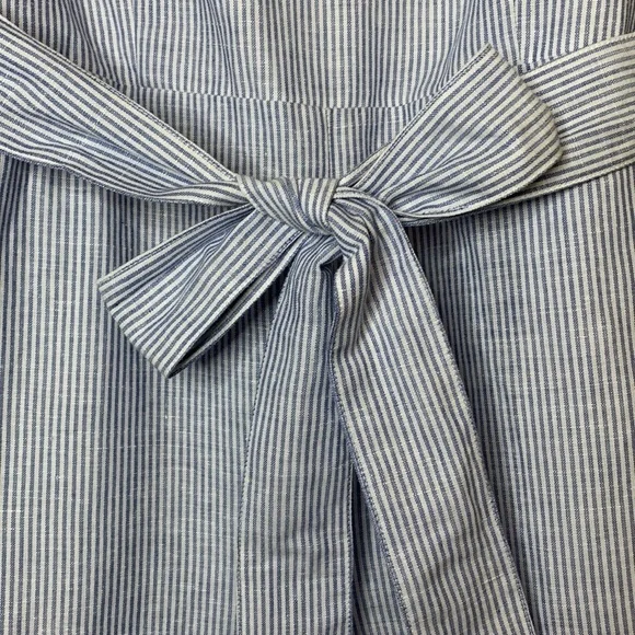 Talbots Linen Stripe Jumpsuit - Picture 3 of 9